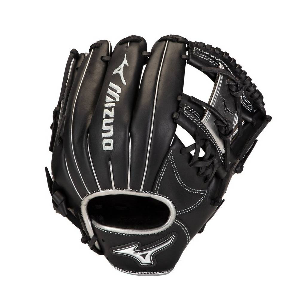 Panske Rukavice Mizuno MVP Prime SE Infield 11.5" Baseball Čierne/Strieborne Vypredaj IQDF29416